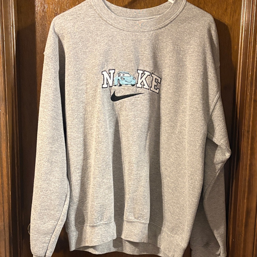 “Nike” Gray Crewneck Men's Sweater